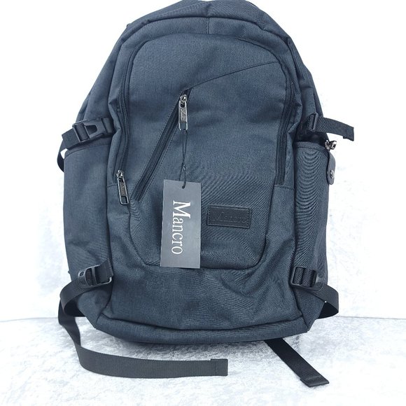 Mancro Bags Mancro Black Laptop Backpack Antitheft Business College School Usb Charger Nwt